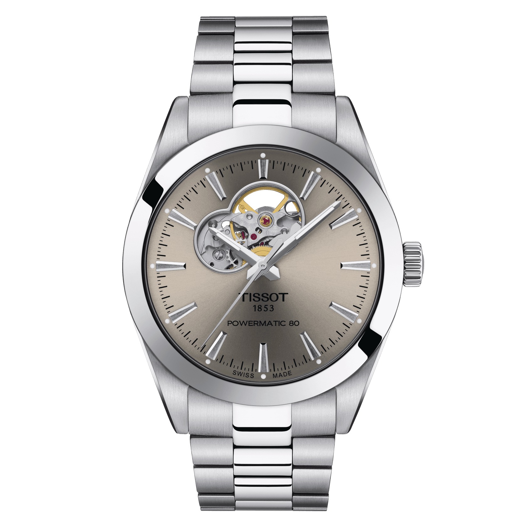 TISSOT GENTLEMAN POWERMATIC 80 OPEN HEART T127.407.11.081.00 TISSOT GENTLEMAN POWERMATIC 80 OPEN HEART T127.407.11.081.00